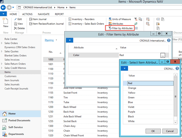 Microsoft Dynamics NAV 2017 - Attributi articolo