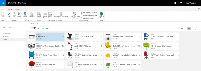 Microsoft Dynamics NAV 2017 - Lista a "brick"